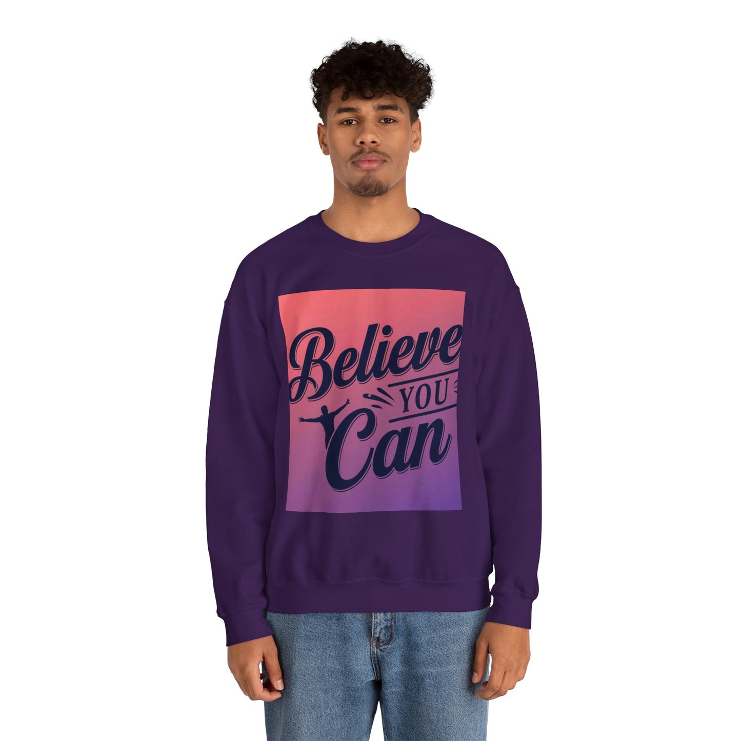 Believe You Can Unisex Heavy Blend™ Crewneck Sweatshirt Gildan 18000