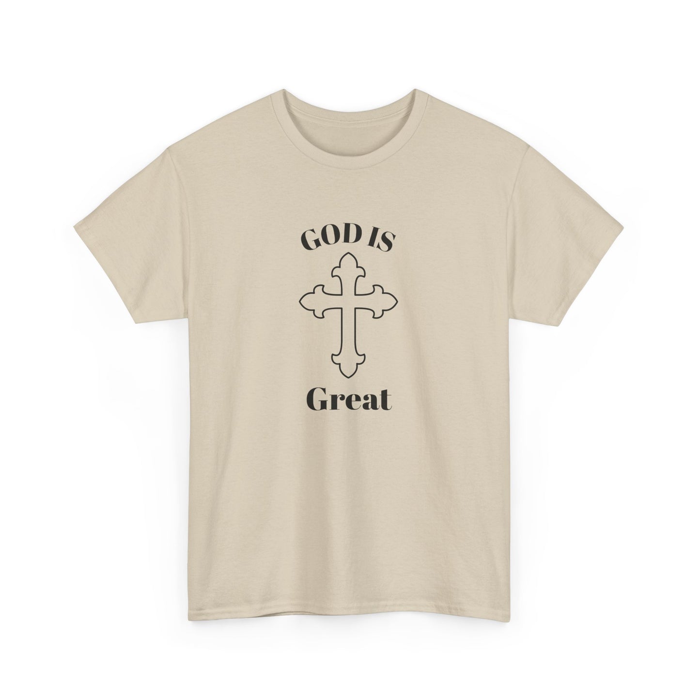 Religious Graphic Tee - GOD Is Great Unisex Heavy Cotton Tee