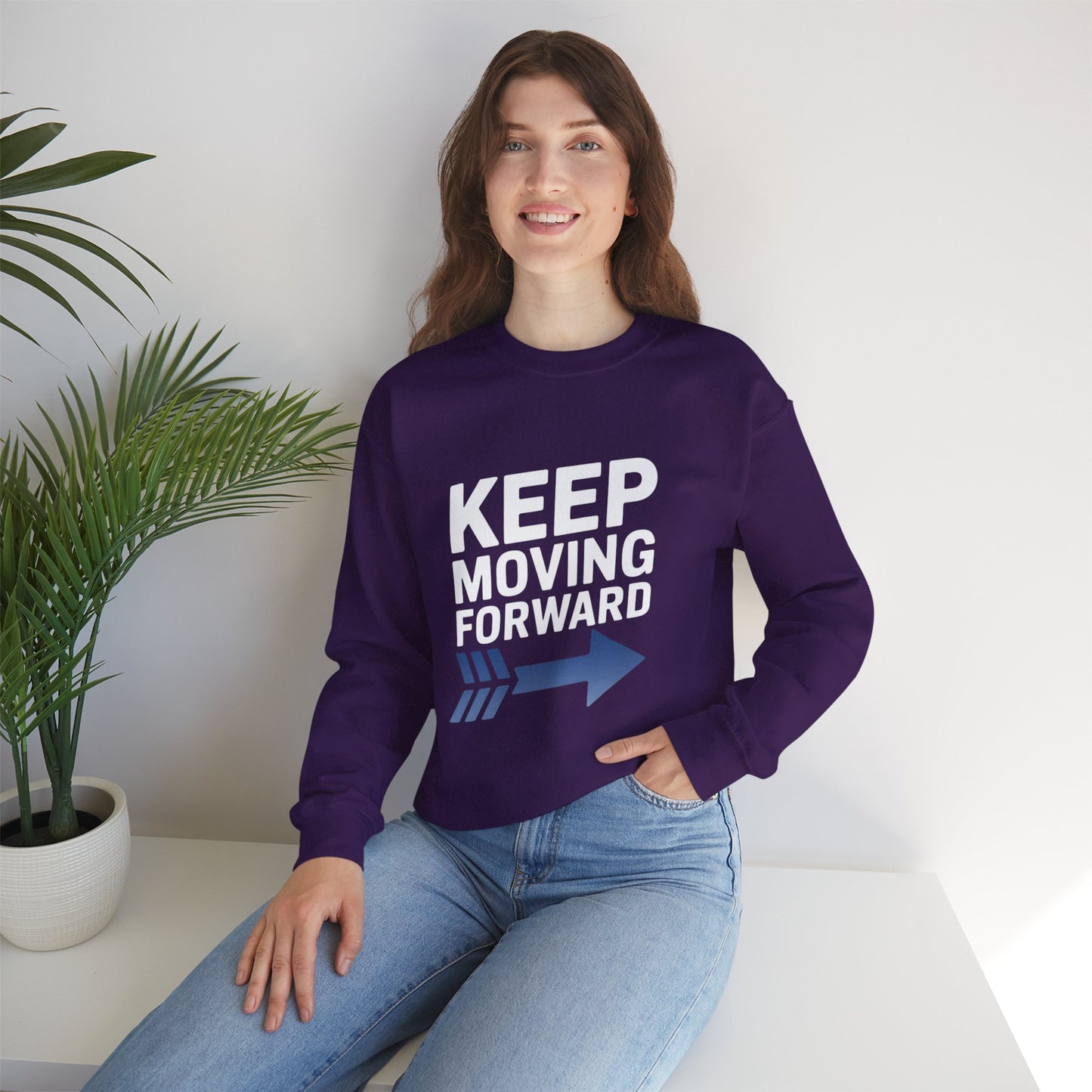 Keep Moving Forward Unisex Heavy Blend™ Crewneck Sweatshirt Gildan 18000