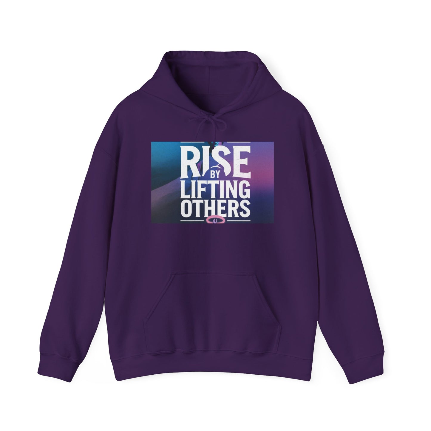 Rise By Lifting Others Hoodie - Inspirational Unisex Hooded Sweatshirt Gildan 18500