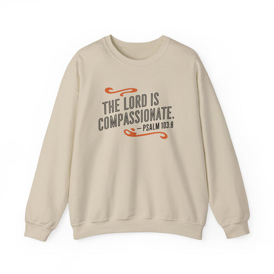 The LORD Is Compassionate Unisex Heavy Blend™ Crewneck Sweatshirt