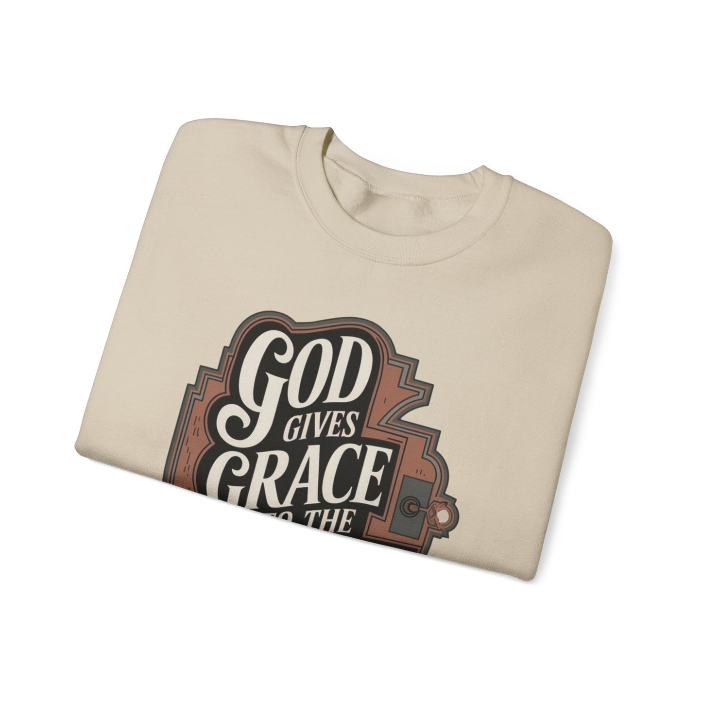 GOD Gives Grace To The Humble Sweatshirt Unisex Heavy Blend™ Crewneck