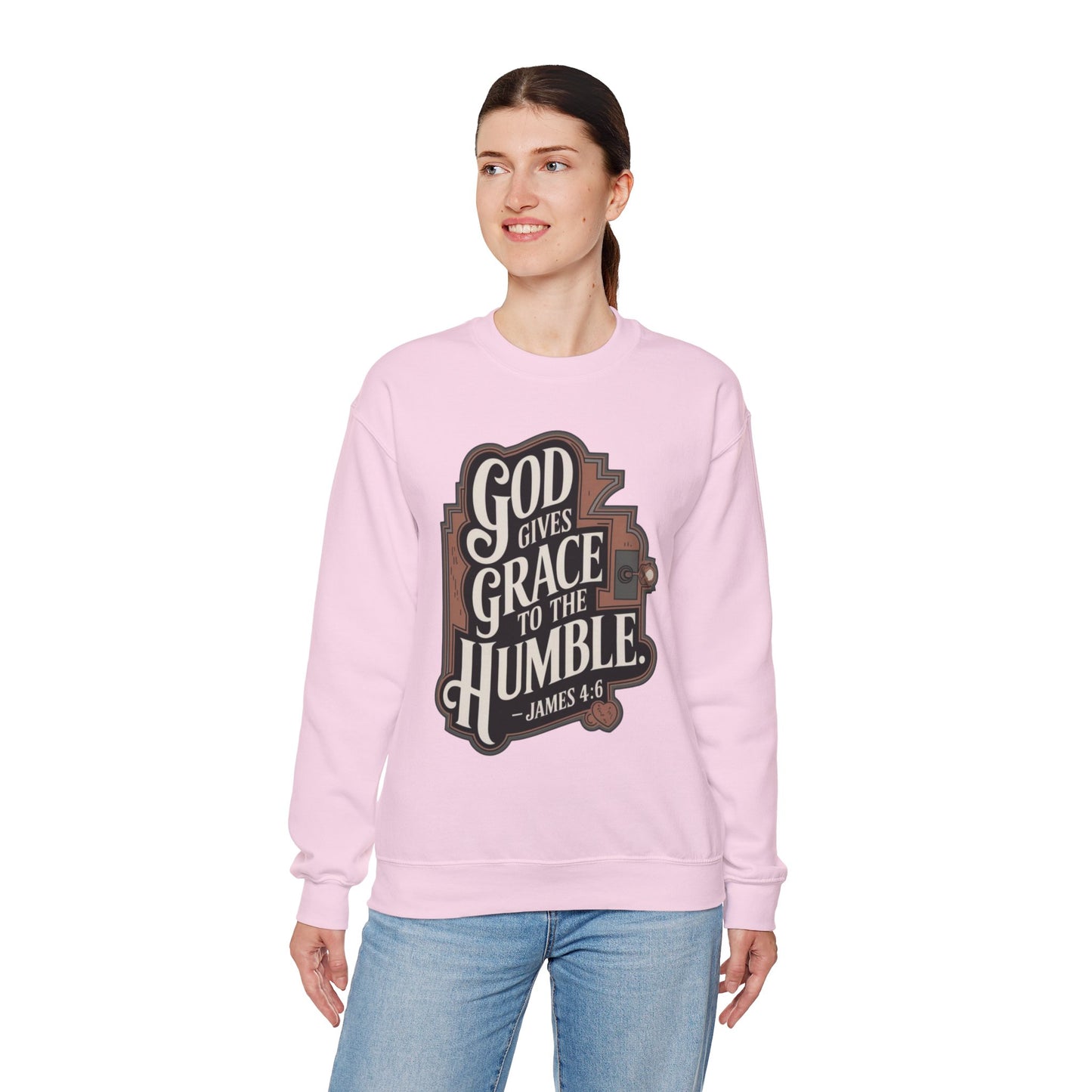 GOD Gives Grace To The Humble Sweatshirt Unisex Heavy Blend™ Crewneck