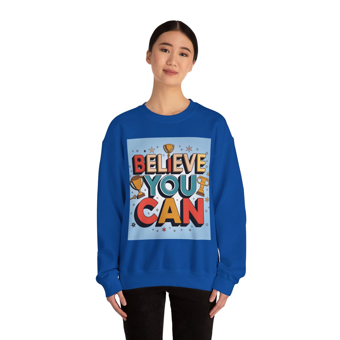 Believe You Can Unisex Heavy Blend™ Crewneck Sweatshirt Gildan 18000