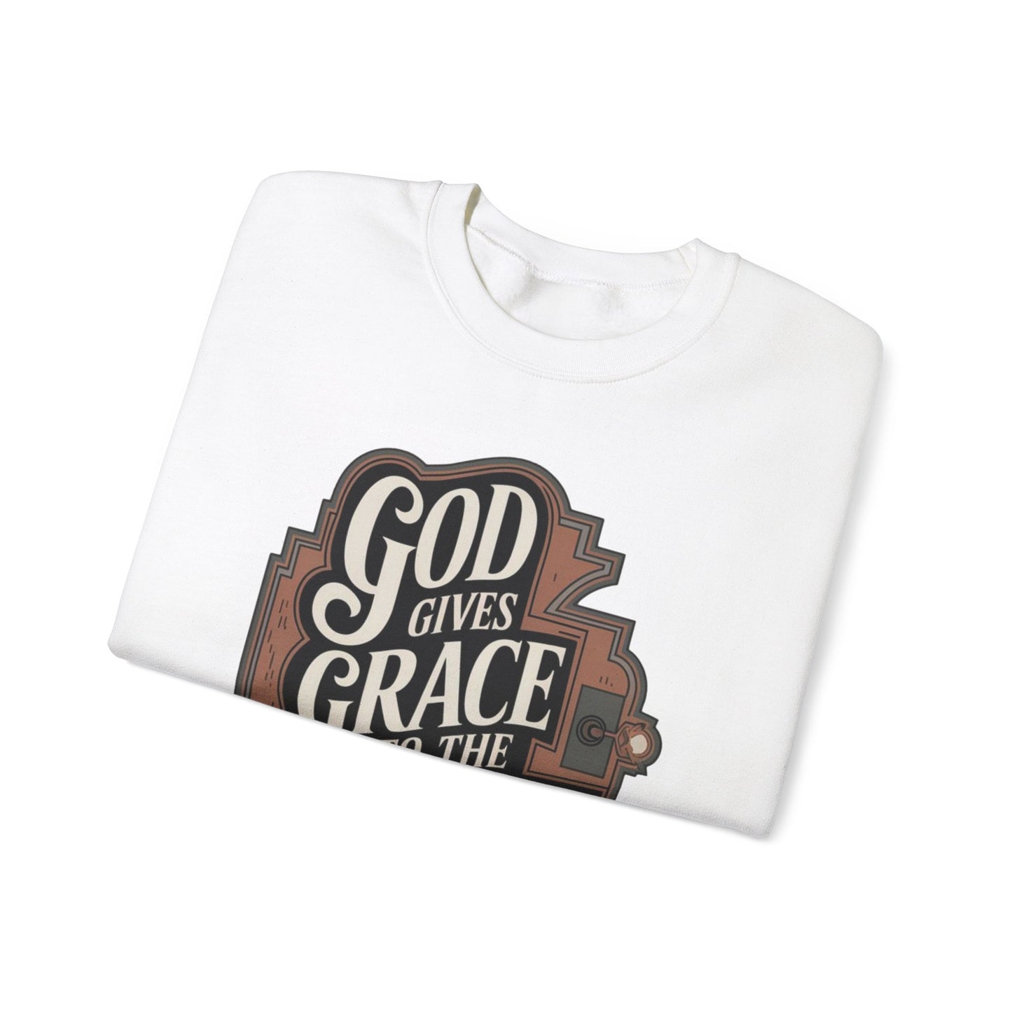 GOD Gives Grace To The Humble Sweatshirt Unisex Heavy Blend™ Crewneck