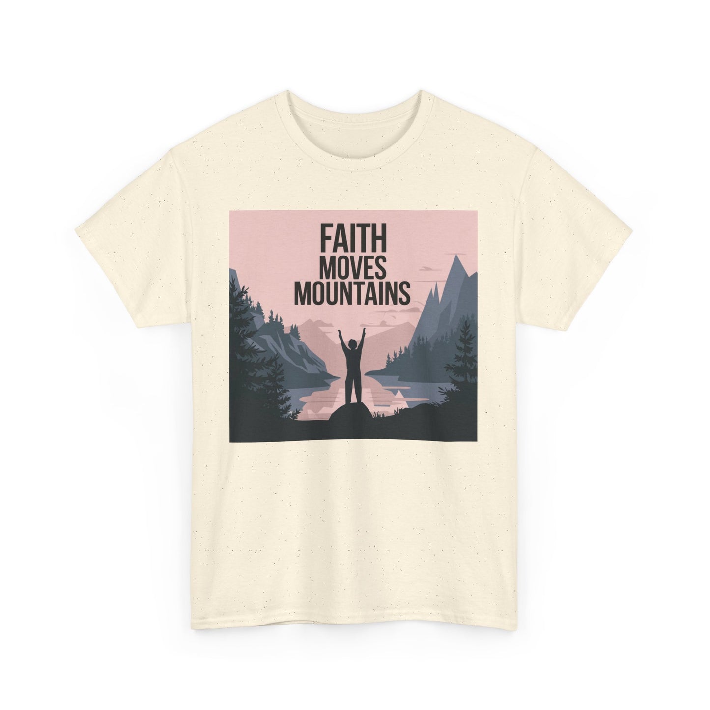 Faith Moves Mountains Unisex Heavy Cotton Tee