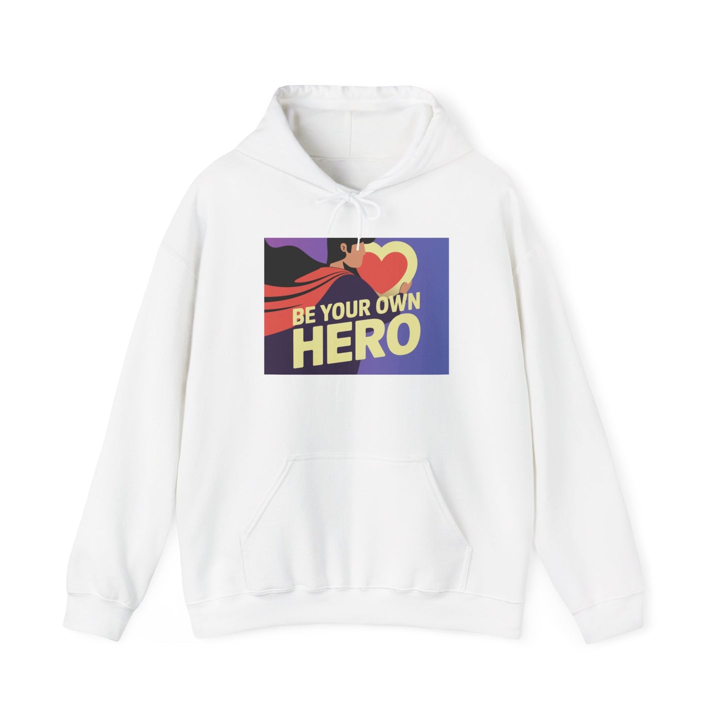 Be Your Own Hero Unisex Heavy Blend™ Hoodie, Hooded Sweatshirt Gildan 18500