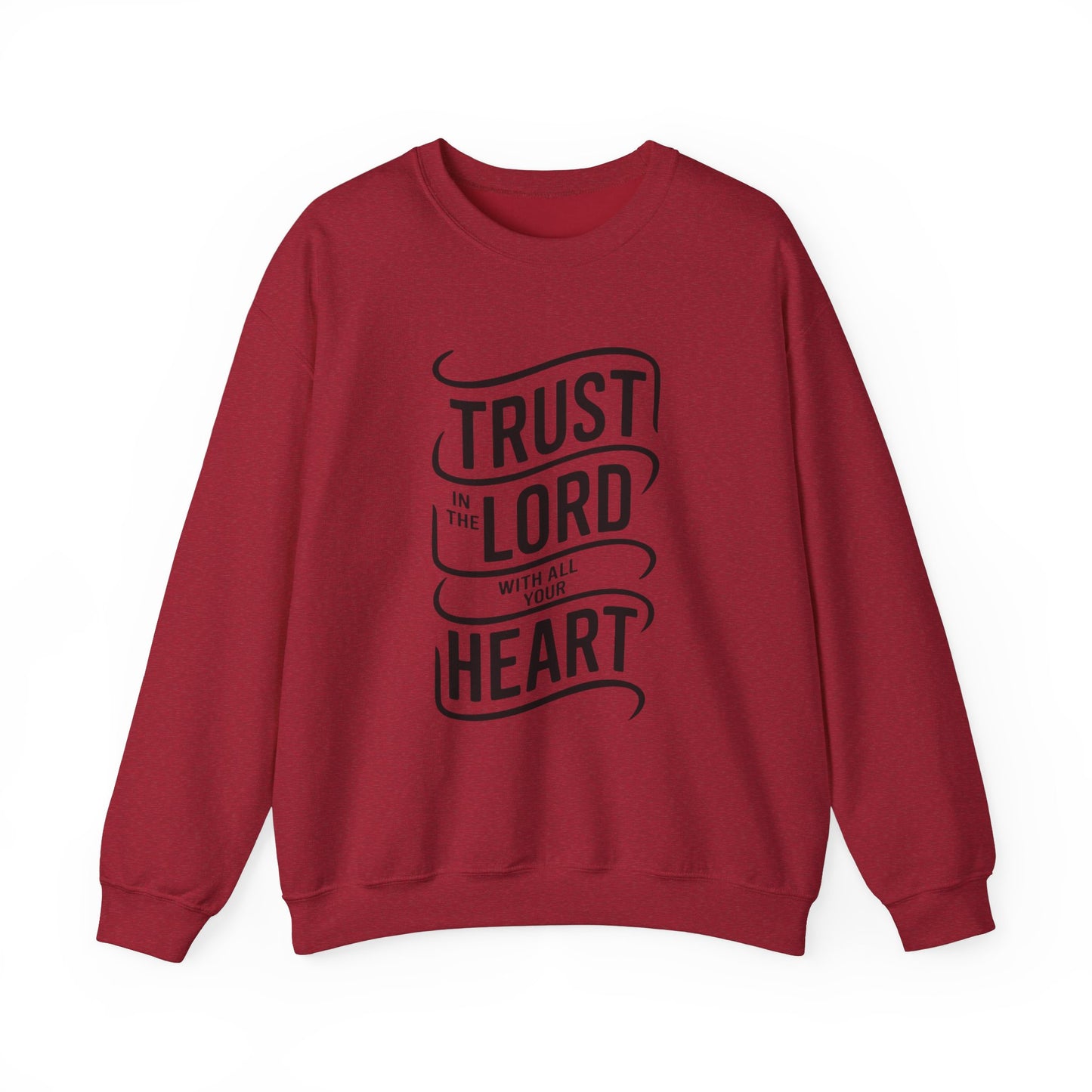 Trust In The LORD With All Your Heart Unisex Heavy Blend™ Crewneck Sweatshirt