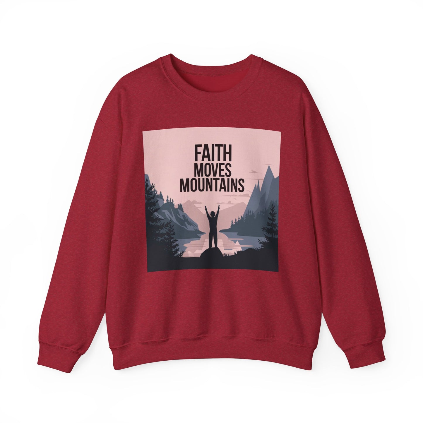 Faith Moves Mountains Unisex Heavy Blend™ Crewneck Sweatshirt