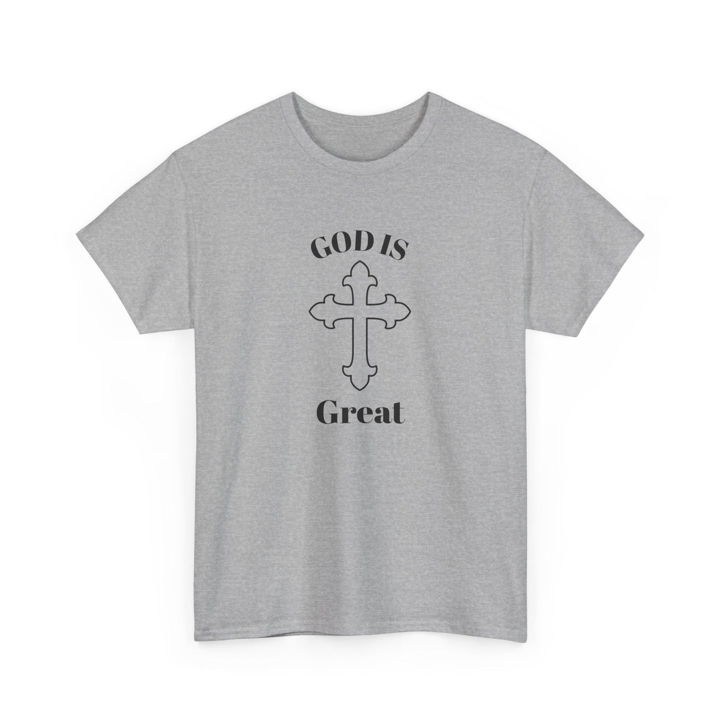 Religious Graphic Tee - GOD Is Great Unisex Heavy Cotton Tee