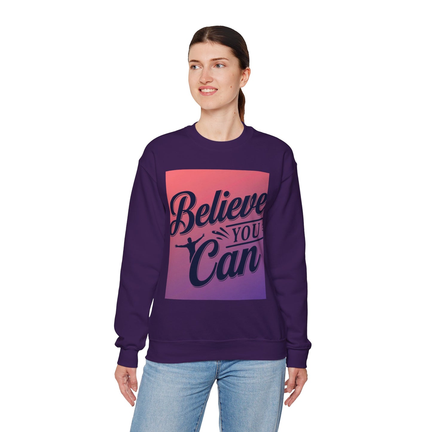 Believe You Can Unisex Heavy Blend™ Crewneck Sweatshirt Gildan 18000