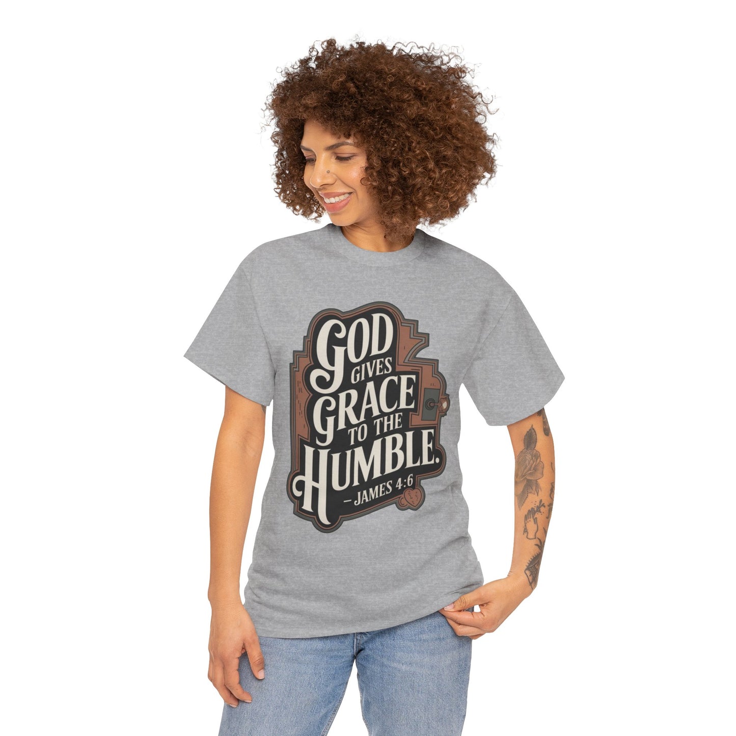 GOD Gives Grace To The Humble Unisex Heavy Cotton Tee