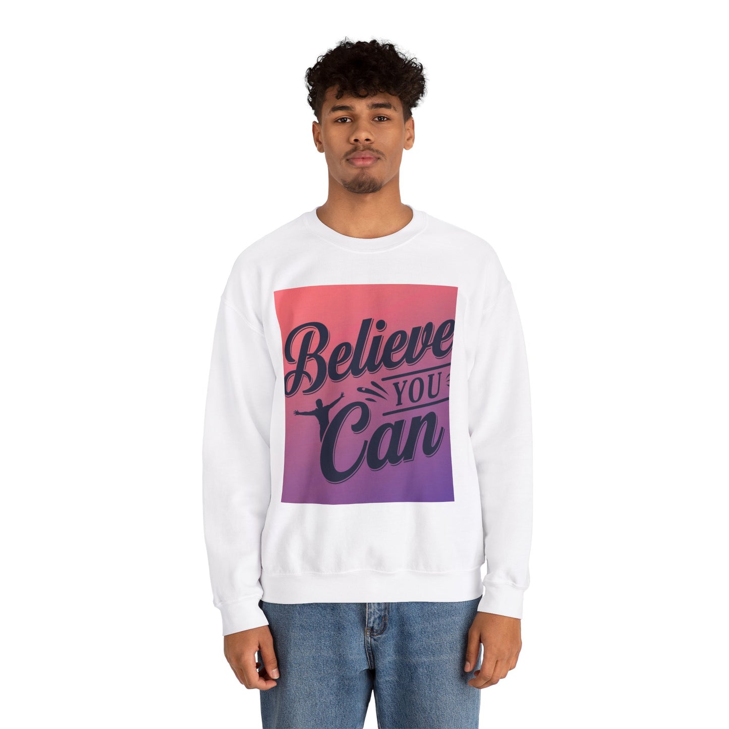 Believe You Can Unisex Heavy Blend™ Crewneck Sweatshirt Gildan 18000