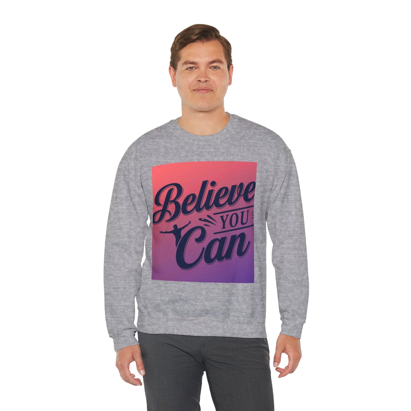 Believe You Can Unisex Heavy Blend™ Crewneck Sweatshirt Gildan 18000