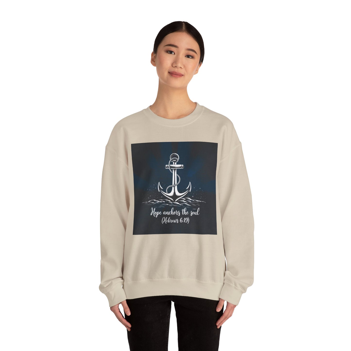 Hope Anchors The Soul  Unisex Heavy Blend™ Crewneck Sweatshirt