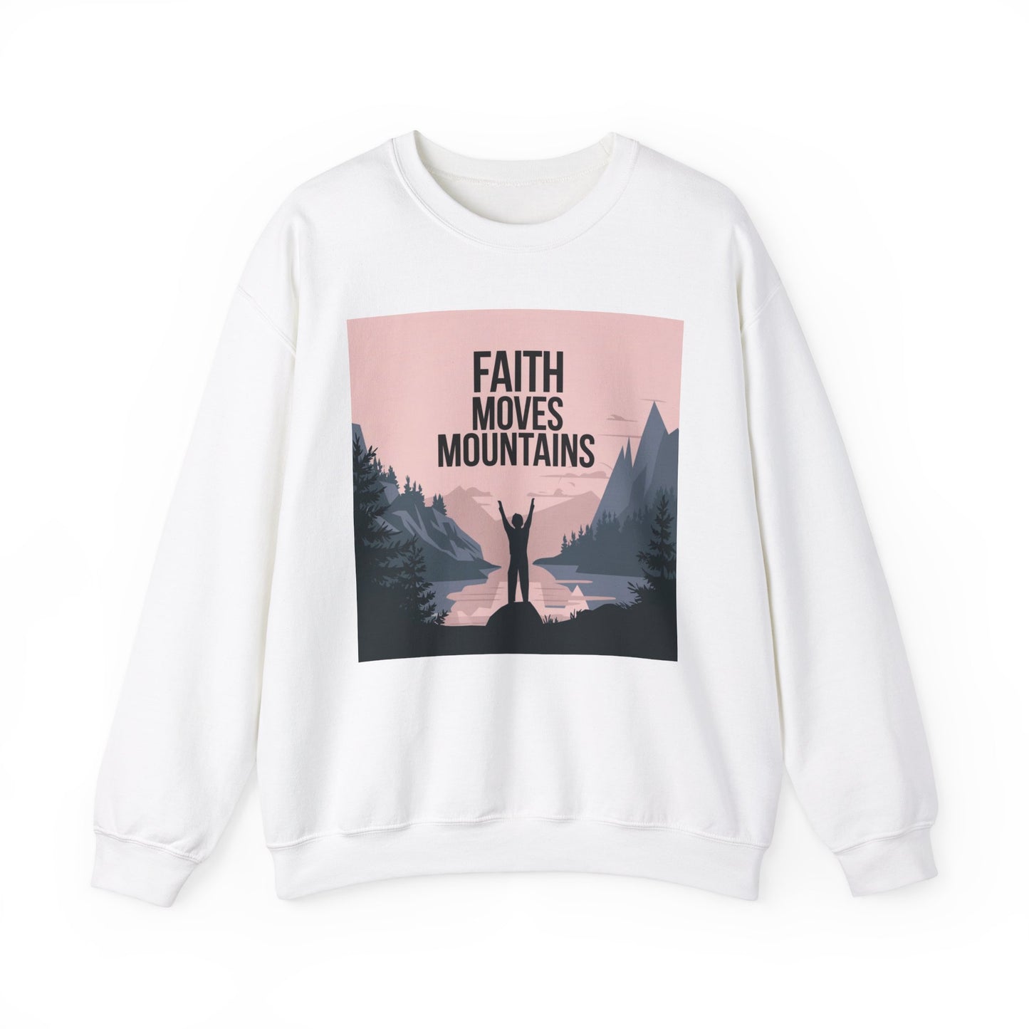 Faith Moves Mountains Unisex Heavy Blend™ Crewneck Sweatshirt