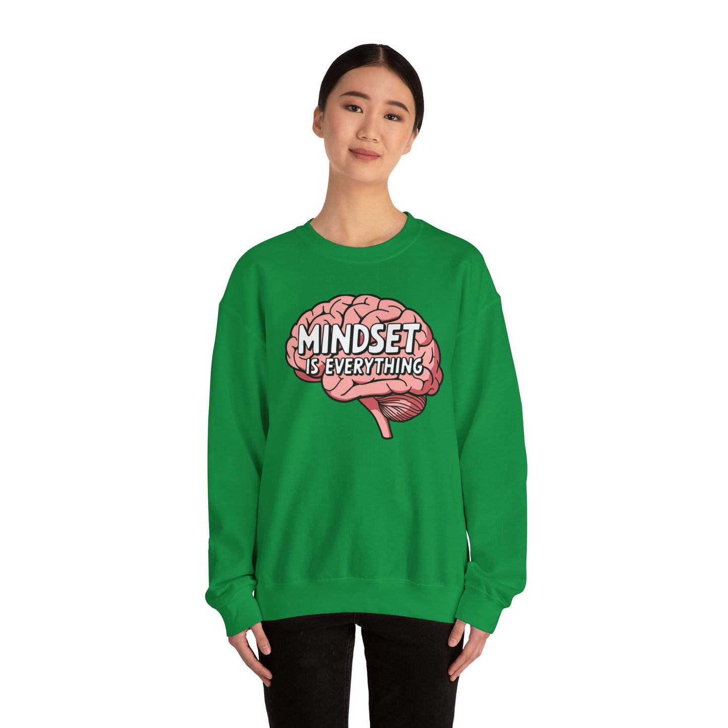 Mind Set Is Everything Unisex Heavy Blend™ Crewneck Sweatshirt Gildan 18000