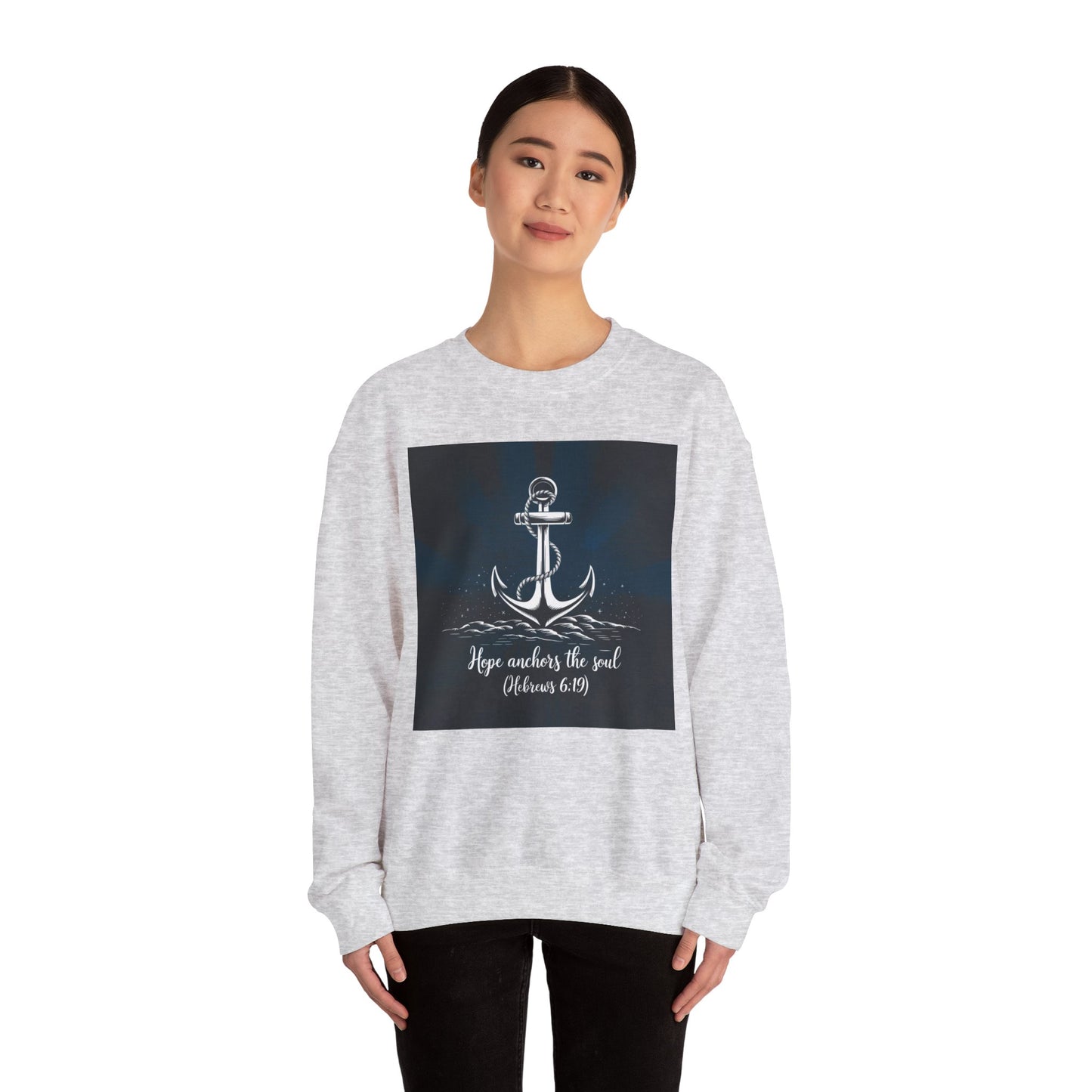 Hope Anchors The Soul  Unisex Heavy Blend™ Crewneck Sweatshirt