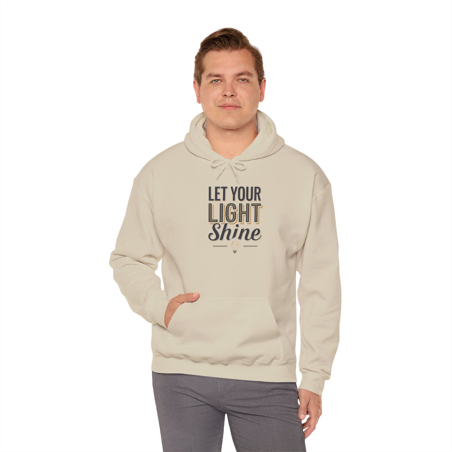 Let Your Light Shine Hooded Sweatshirt Hoodie Gildan 18500