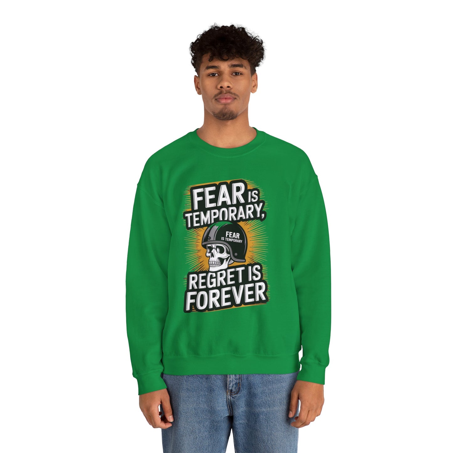 Fear Is Temporary Regret Is Forever Unisex Heavy Blend™ Crewneck Sweatshirt