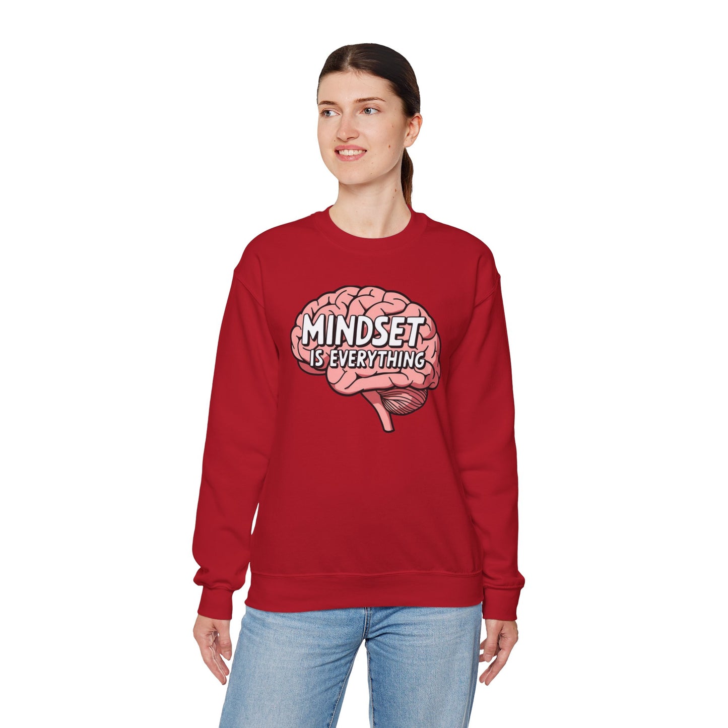 Mind Set Is Everything Unisex Heavy Blend™ Crewneck Sweatshirt Gildan 18000