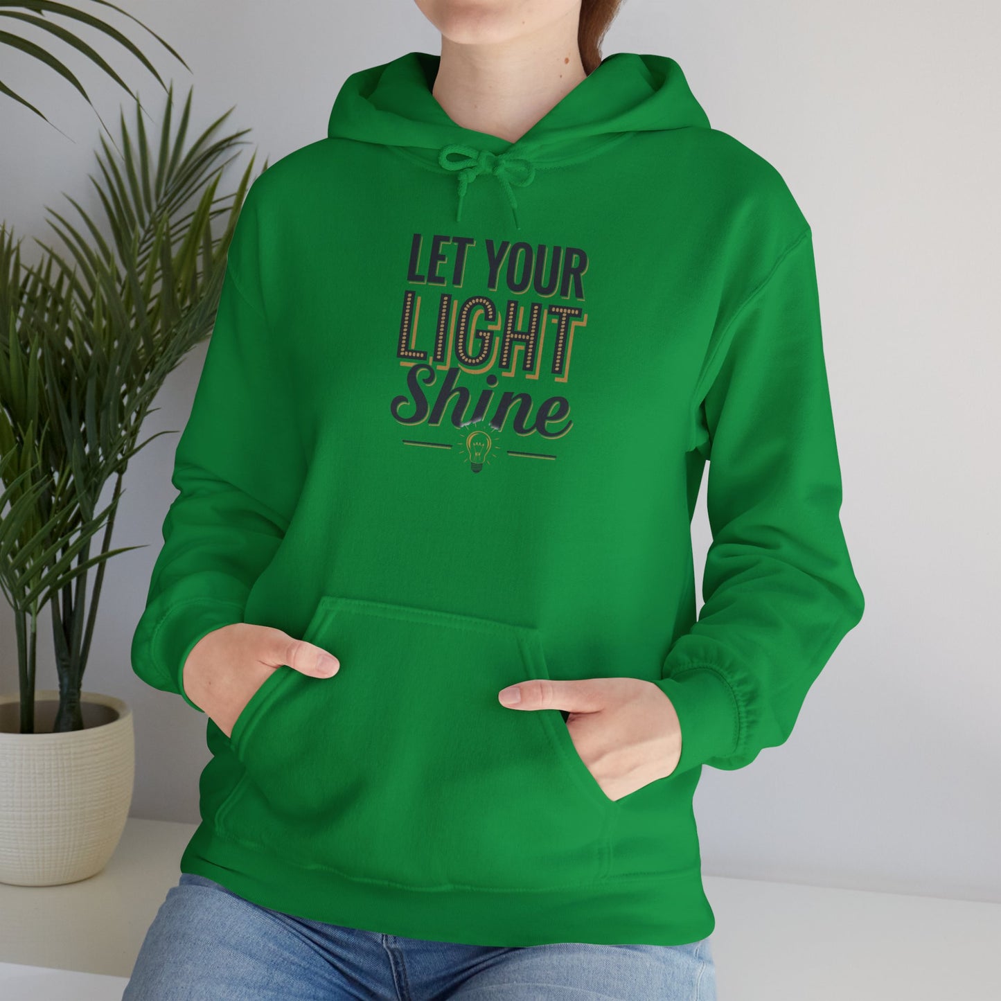 Let Your Light Shine Hooded Sweatshirt Hoodie Gildan 18500