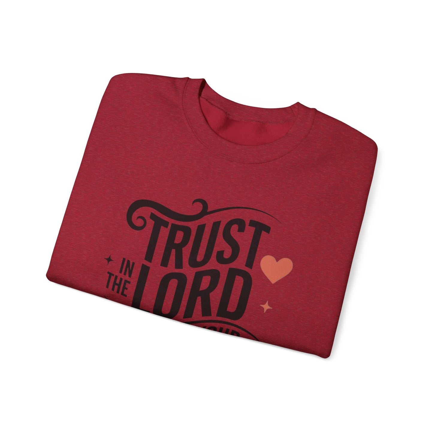 Trust In The LORD With All Your Heart Unisex Heavy Blend™ Crewneck Sweatshirt