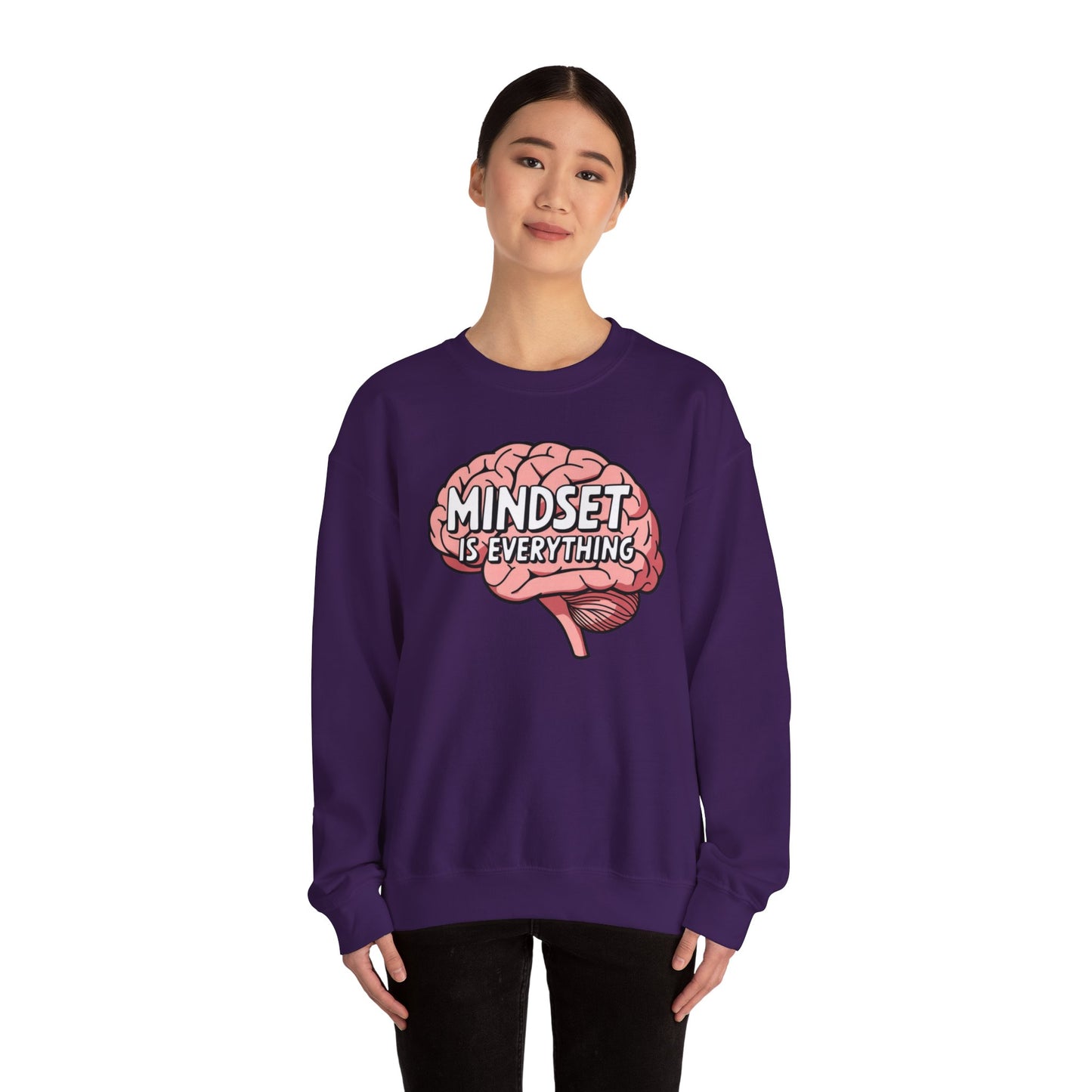 Mind Set Is Everything Unisex Heavy Blend™ Crewneck Sweatshirt Gildan 18000