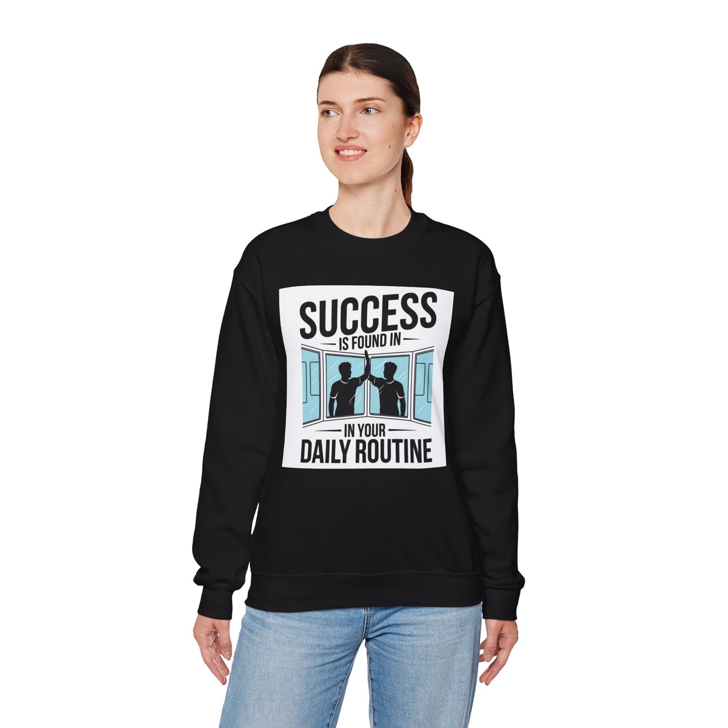 Success Is Found In Your Daily Routine Unisex Heavy Blend™ Crewneck Sweatshirt