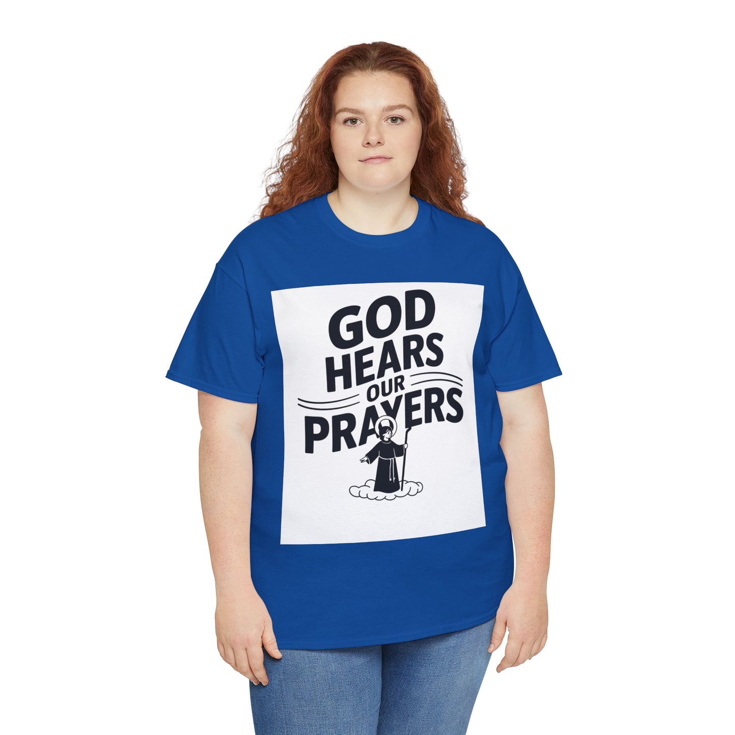 GOD Hears Our Prayers Unisex Heavy Cotton Tee