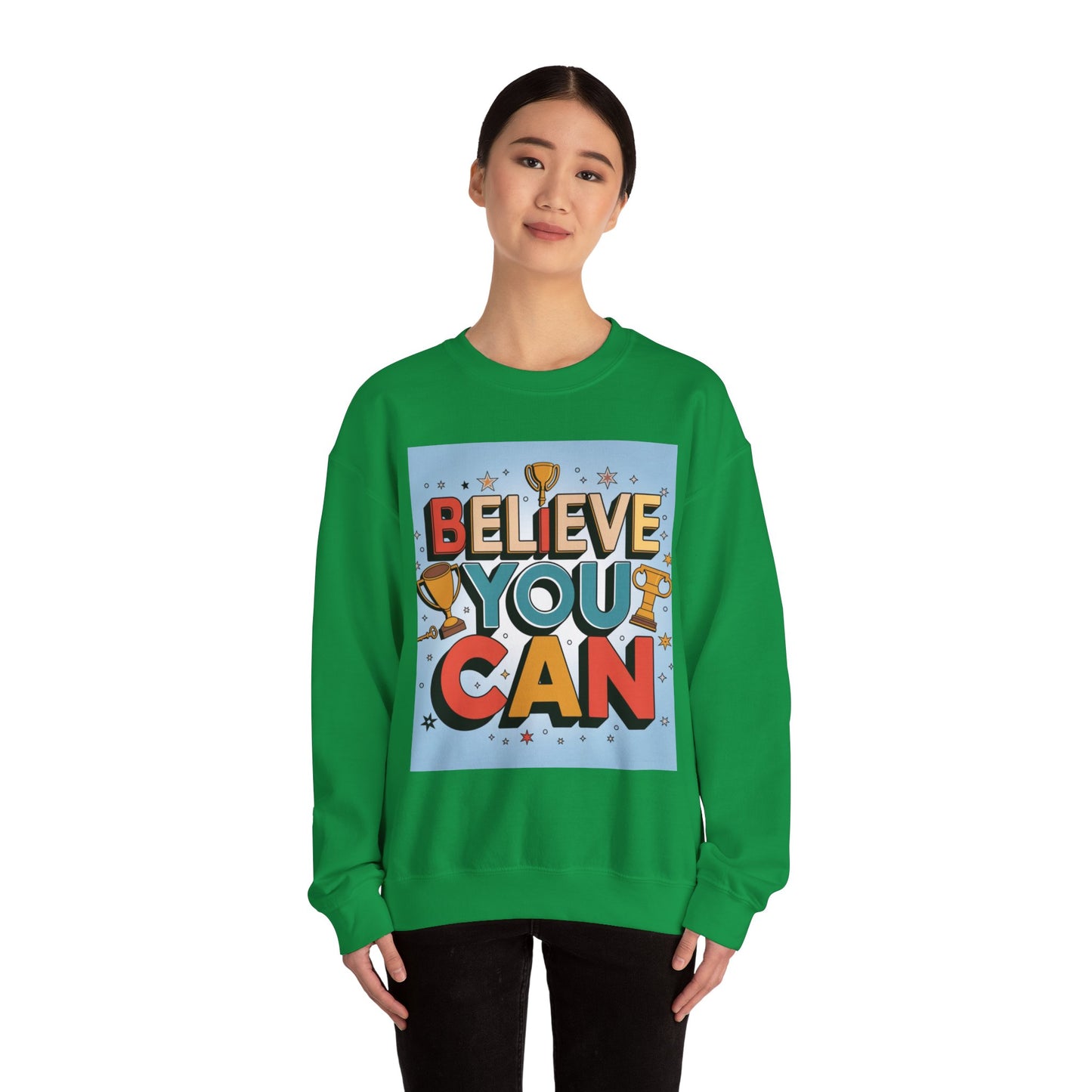 Believe You Can Unisex Heavy Blend™ Crewneck Sweatshirt Gildan 18000