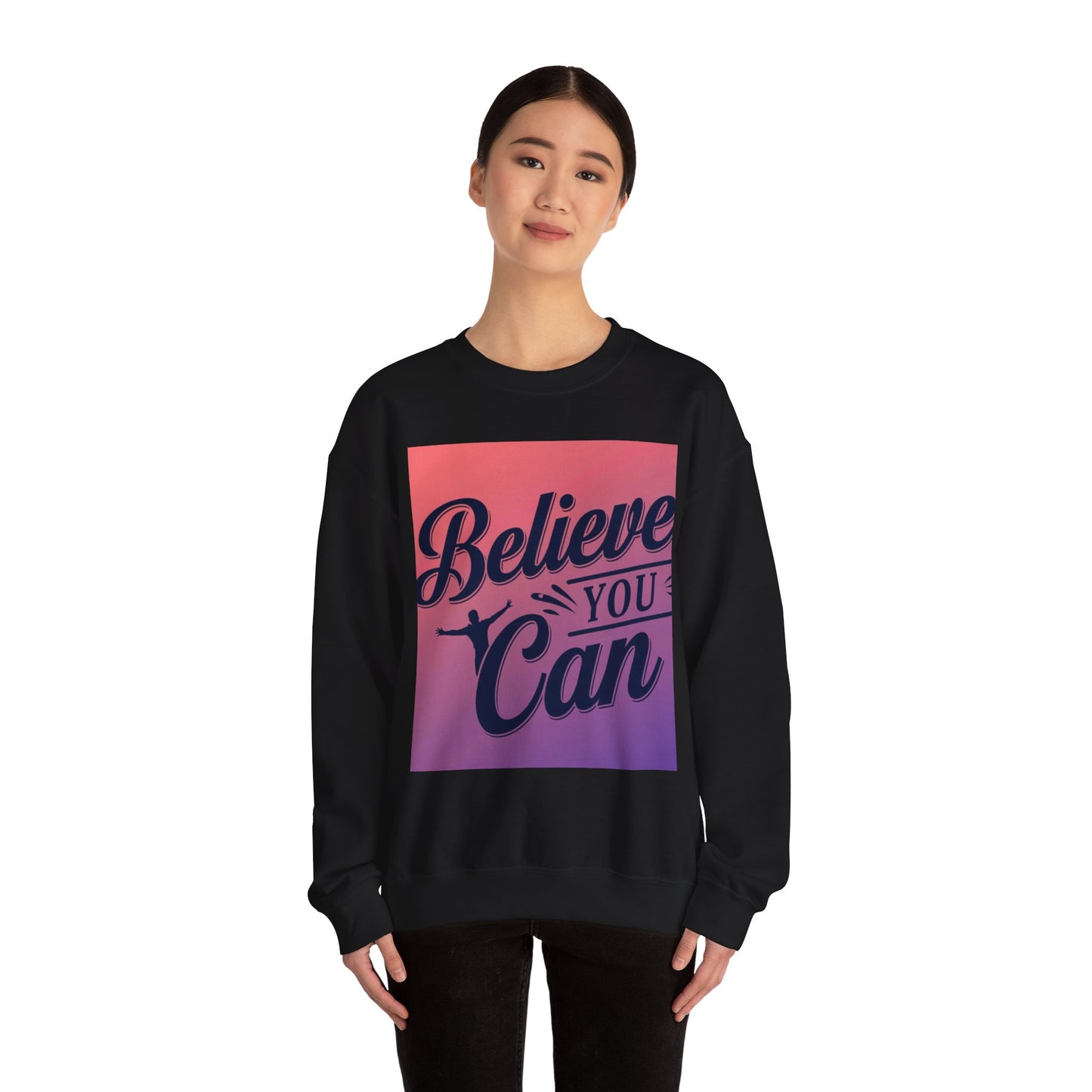 Believe You Can Unisex Heavy Blend™ Crewneck Sweatshirt Gildan 18000