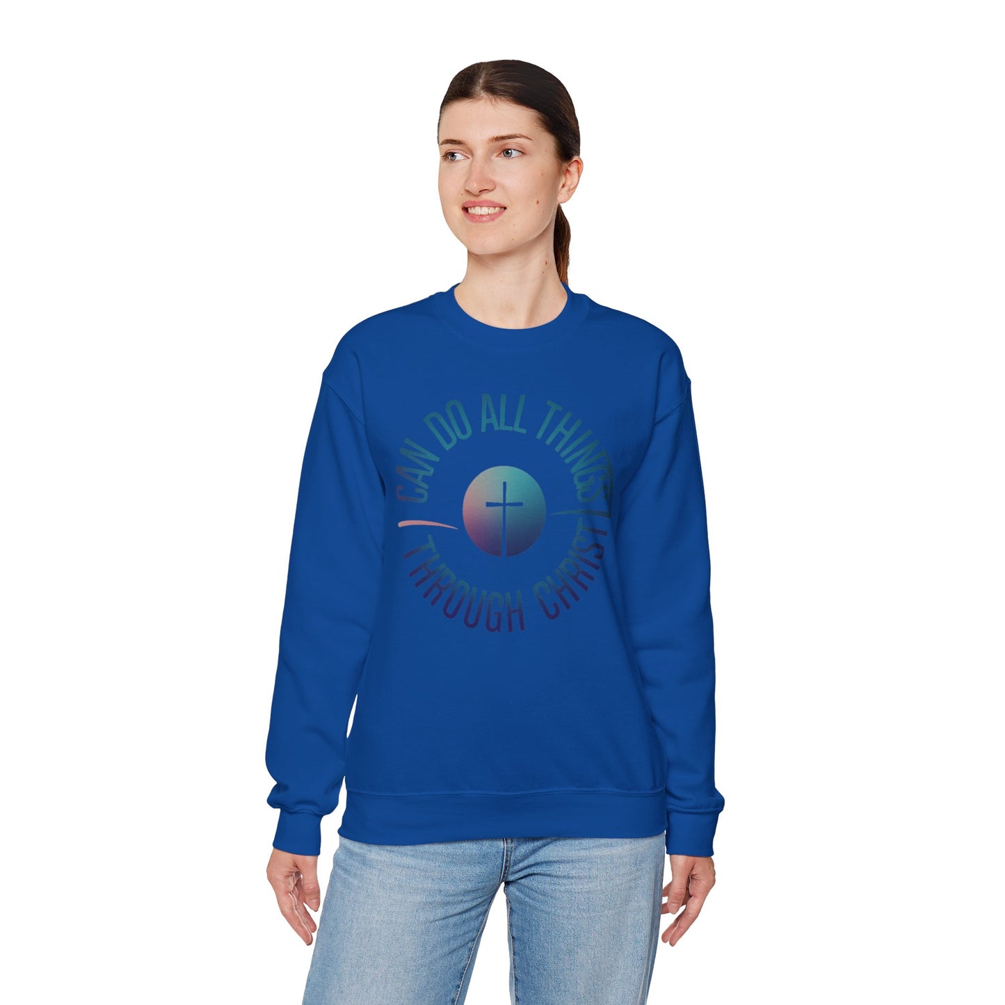 I Can Do All Things Through CHRIST Unisex Heavy Blend™ Crewneck Sweatshirt