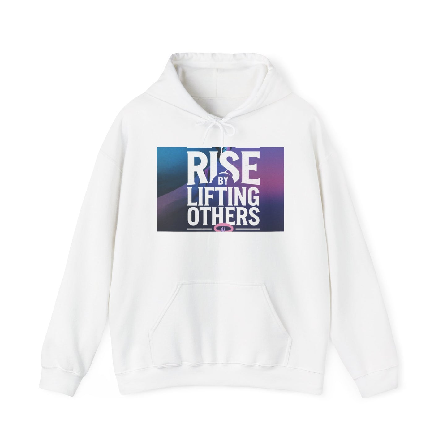 Rise By Lifting Others Hoodie - Inspirational Unisex Hooded Sweatshirt Gildan 18500