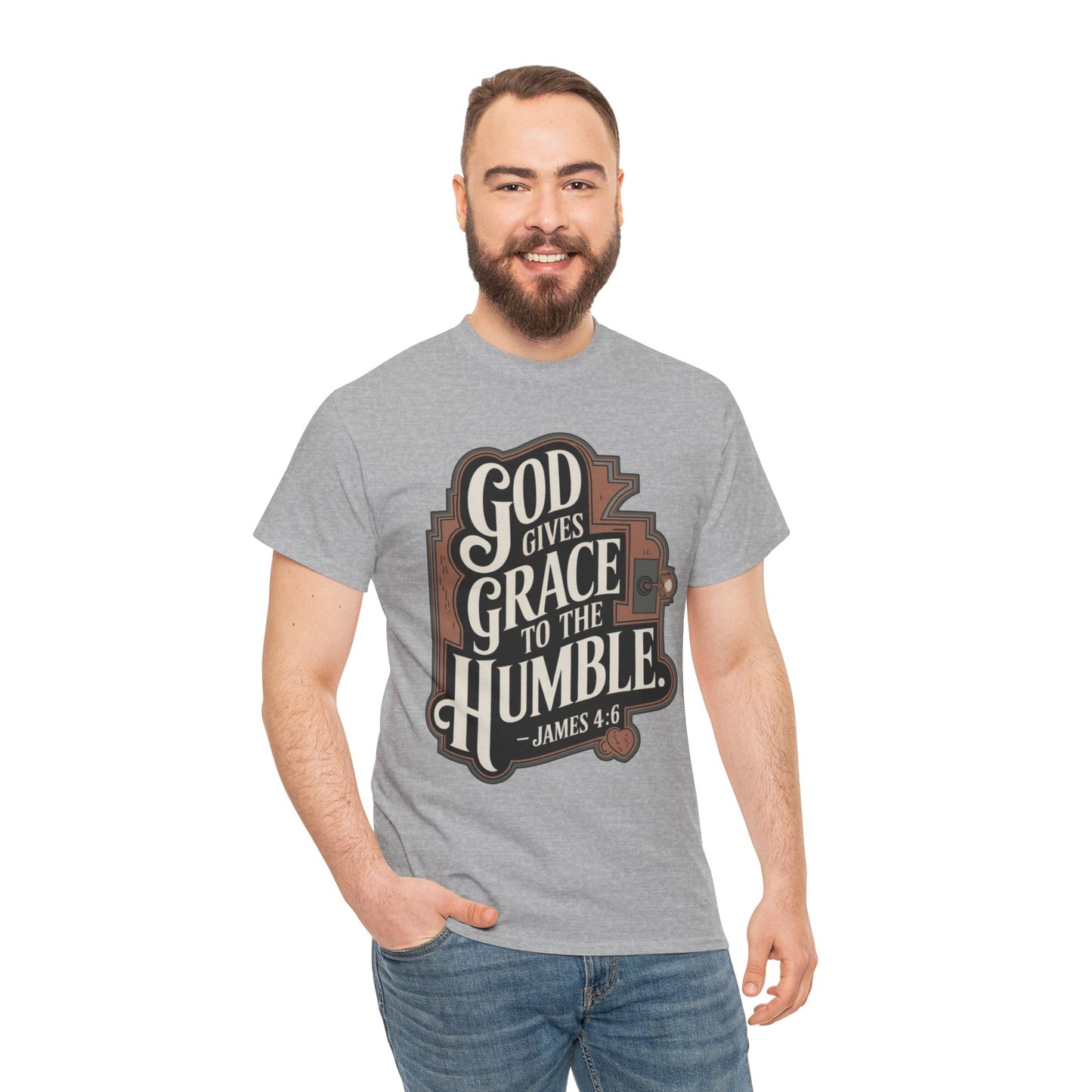 GOD Gives Grace To The Humble Unisex Heavy Cotton Tee