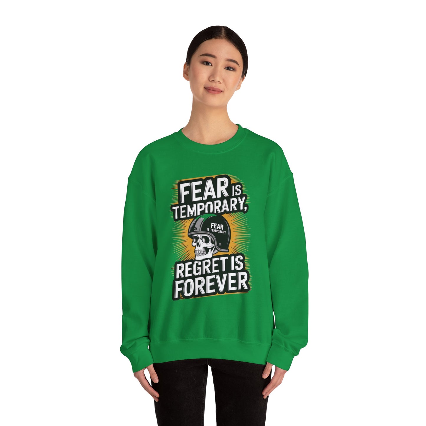 Fear Is Temporary Regret Is Forever Unisex Heavy Blend™ Crewneck Sweatshirt