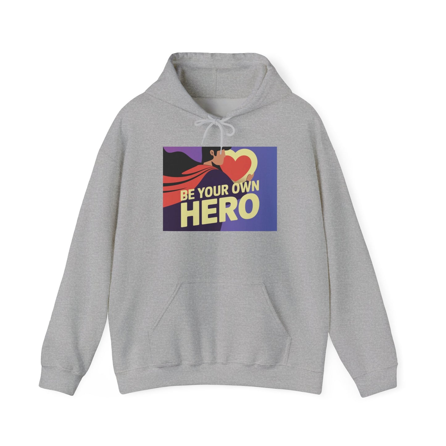 Be Your Own Hero Unisex Heavy Blend™ Hoodie, Hooded Sweatshirt Gildan 18500