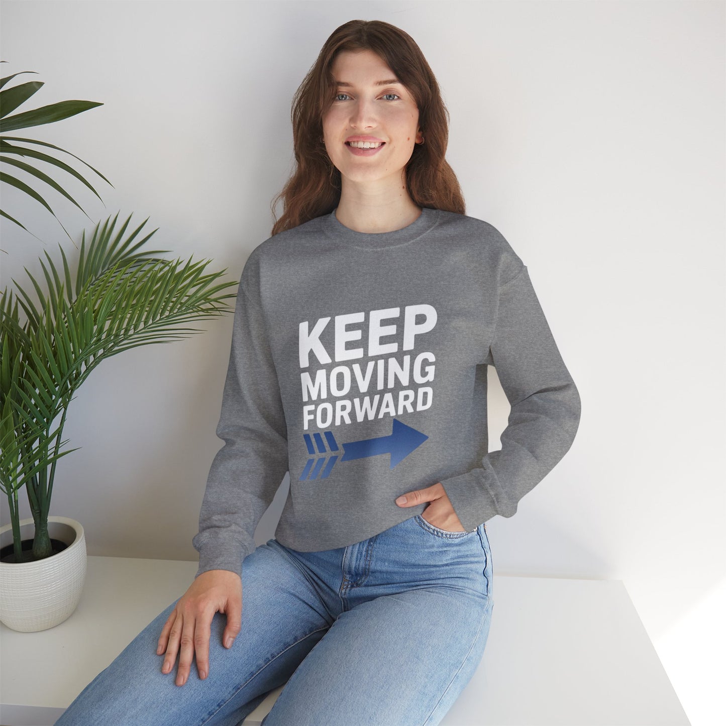 Keep Moving Forward Unisex Heavy Blend™ Crewneck Sweatshirt Gildan 18000