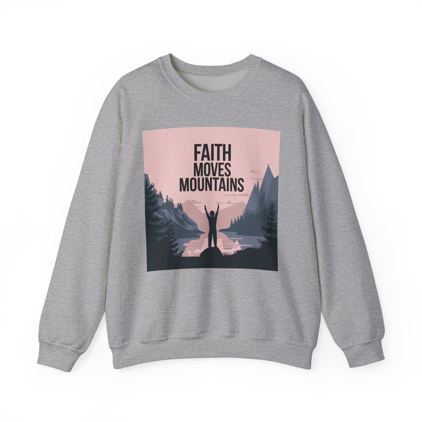 Faith Moves Mountains Unisex Heavy Blend™ Crewneck Sweatshirt