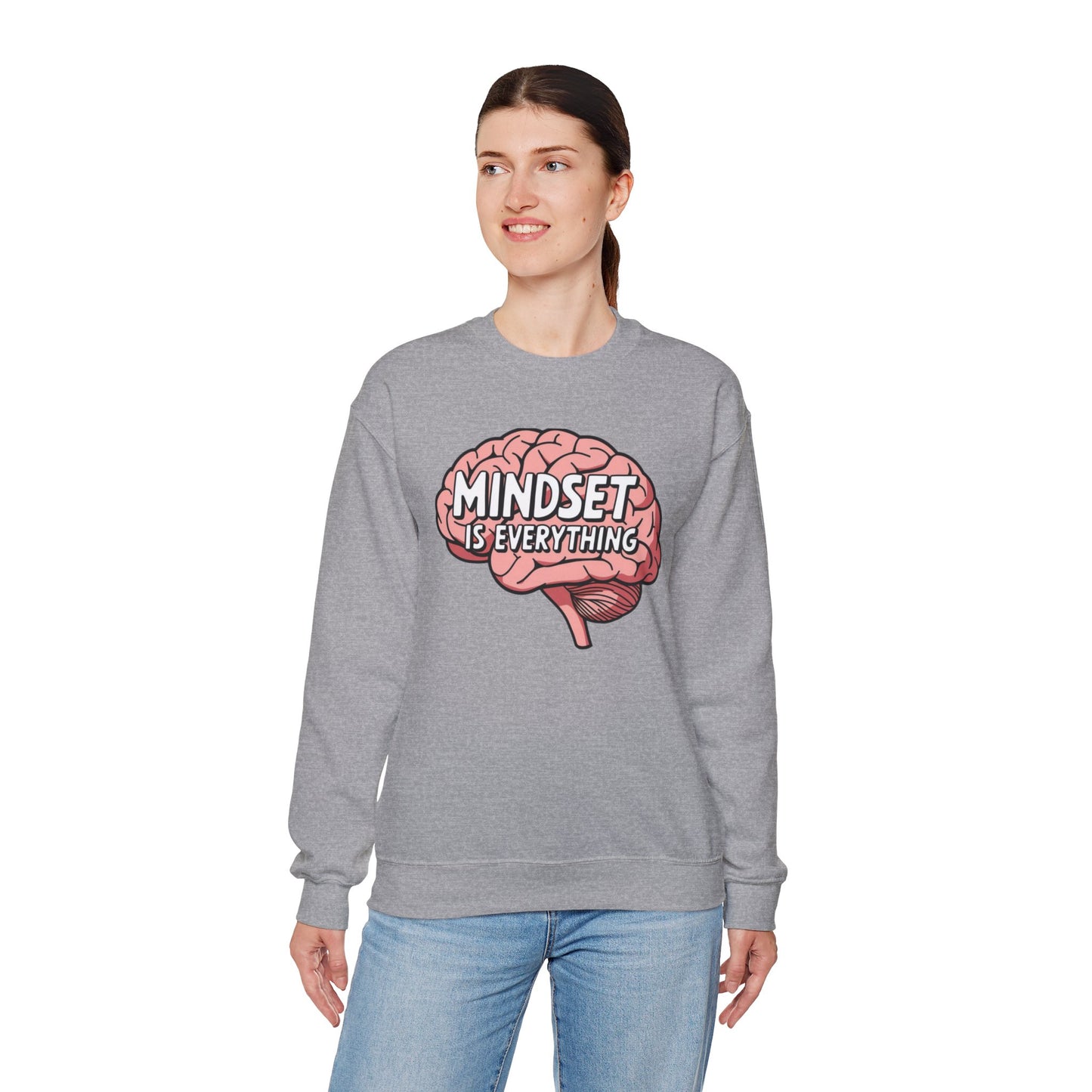 Mind Set Is Everything Unisex Heavy Blend™ Crewneck Sweatshirt Gildan 18000