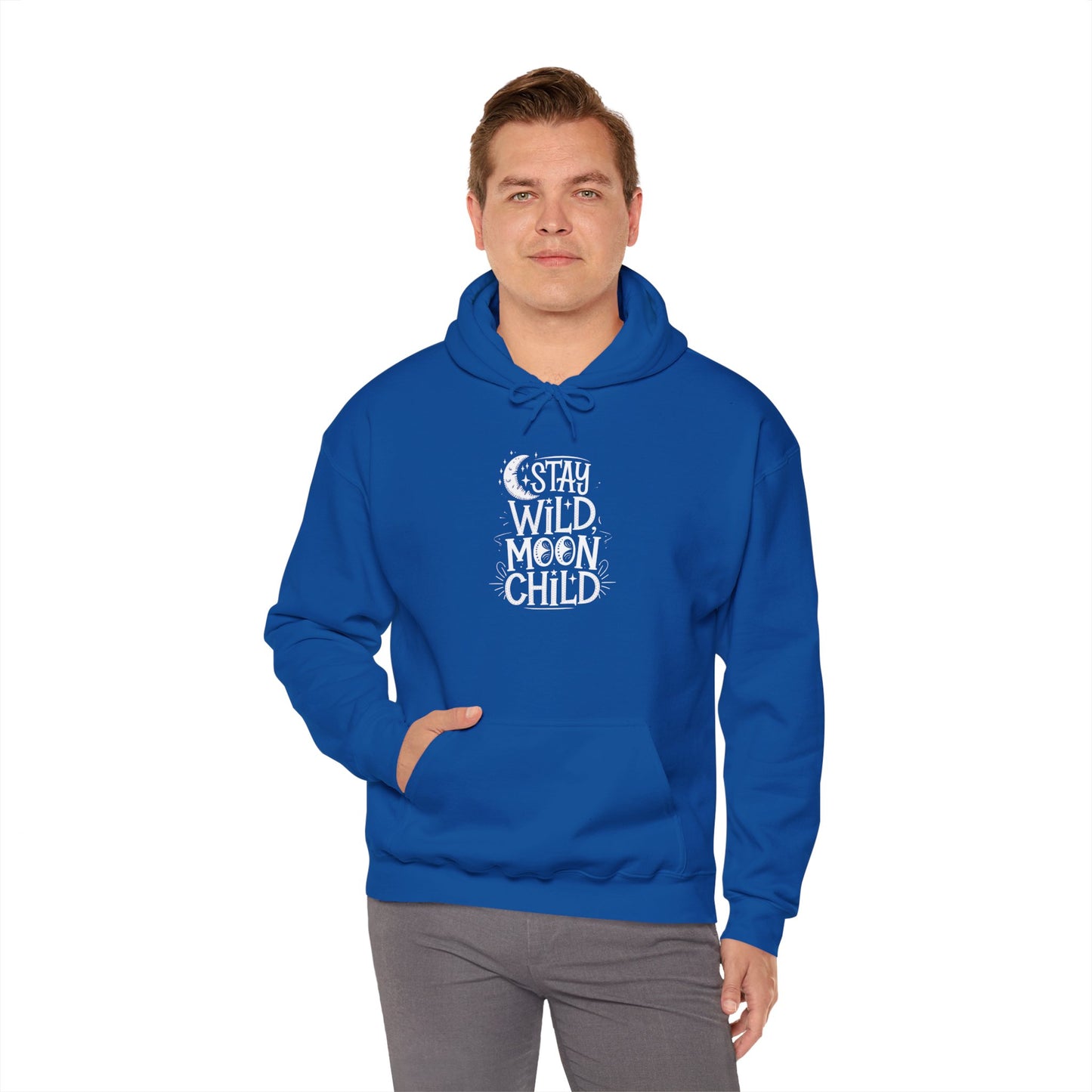 Stay Wild Moon Child Unisex Heavy Blend™ Hooded Sweatshirt Hoodie Gildan 18500