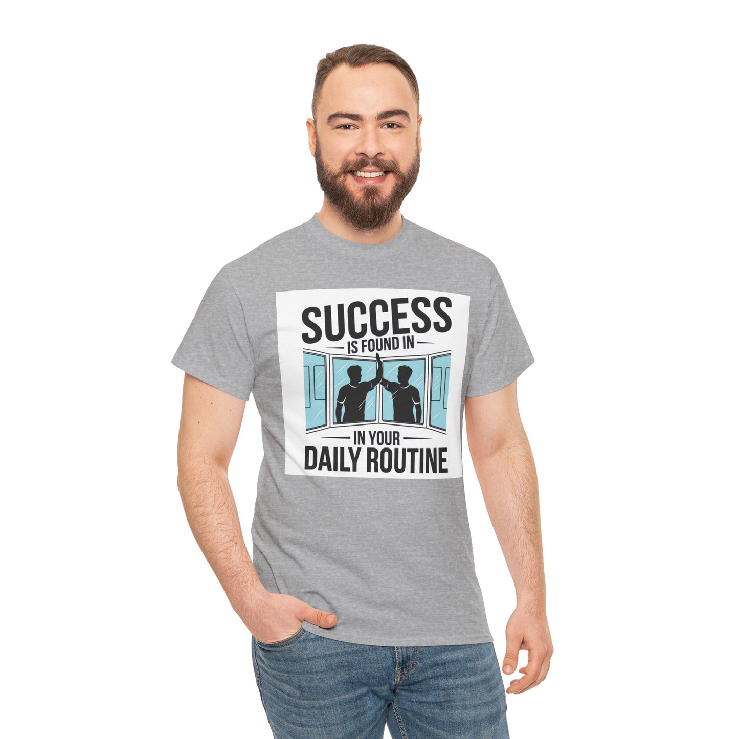 Success Is Found In Your Daily Routine Unisex Heavy Cotton Tee