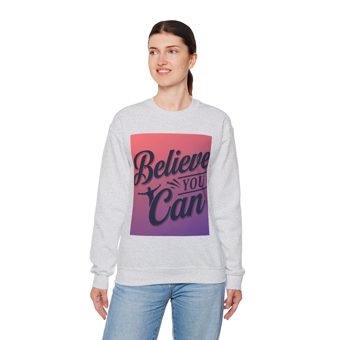 Believe You Can Unisex Heavy Blend™ Crewneck Sweatshirt Gildan 18000