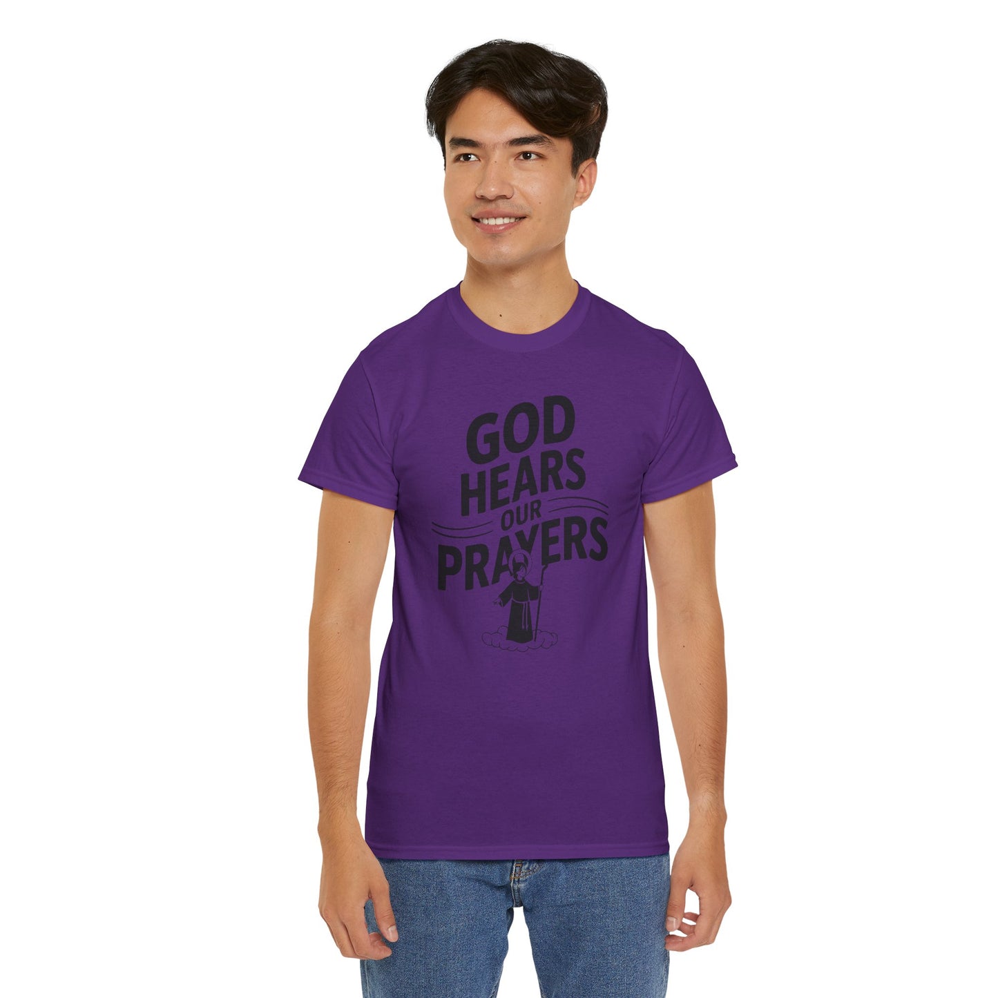 GOD Hears Our Prayers Unisex Heavy Cotton Tee