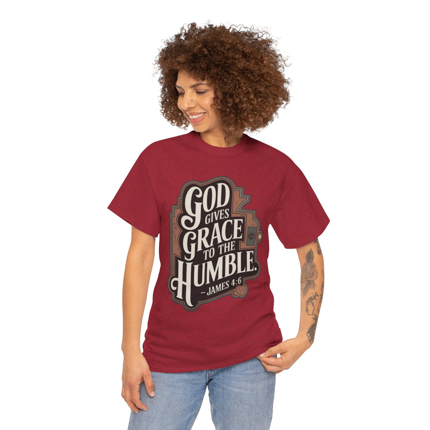 GOD Gives Grace To The Humble Unisex Heavy Cotton Tee