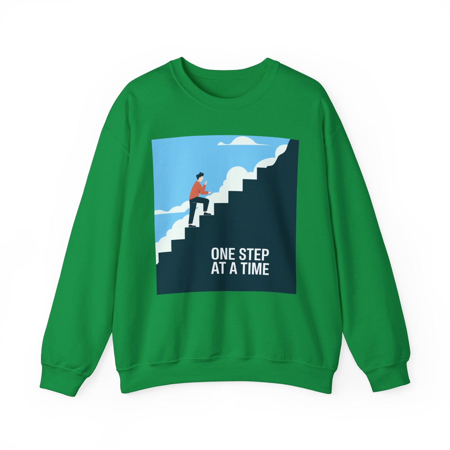 One Step At A Time Unisex Heavy Blend™ Crewneck Sweatshirt Gildan 18000