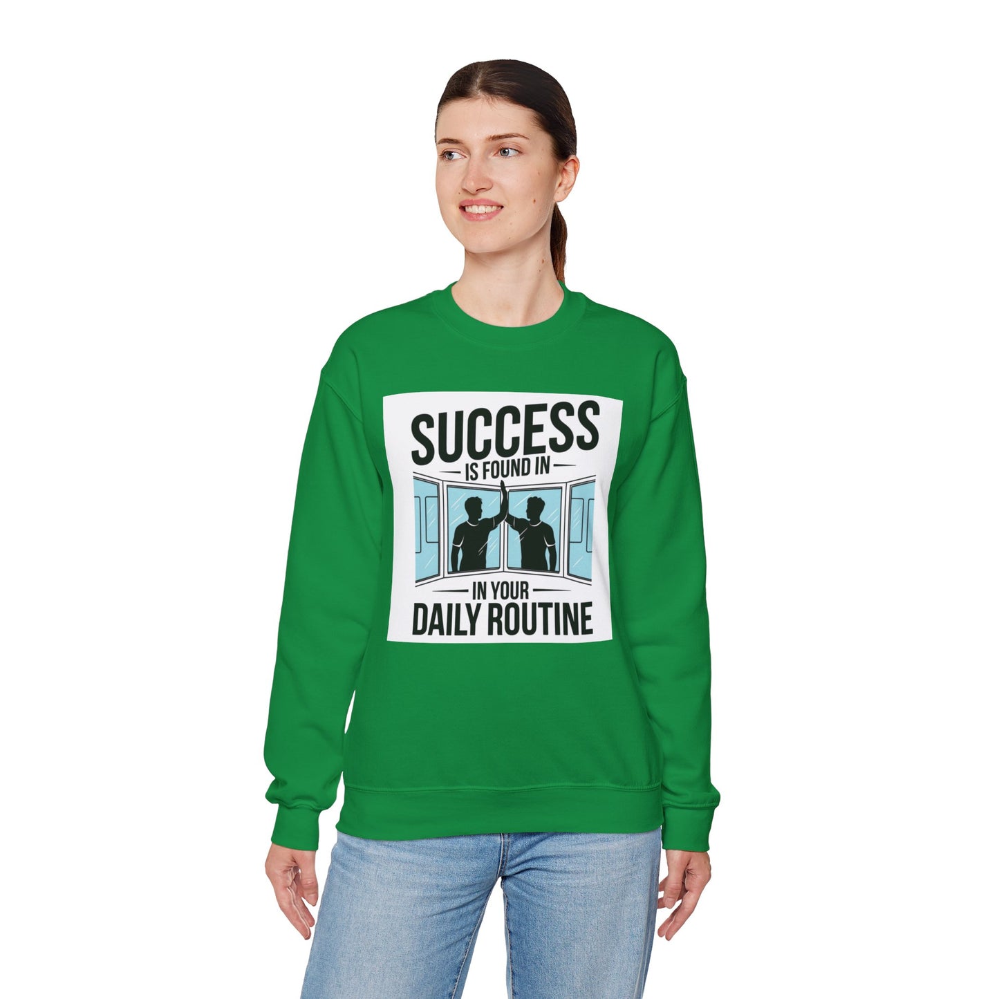 Success Is Found In Your Daily Routine Unisex Heavy Blend™ Crewneck Sweatshirt