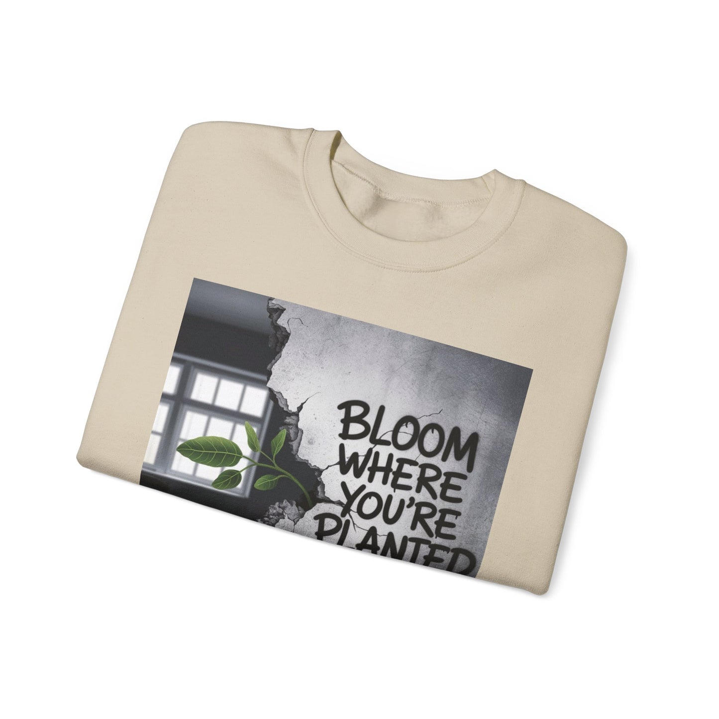 Bloom Where You Are Planted Unisex Heavy Blend™ Crewneck Sweatshirt Gildan 18000