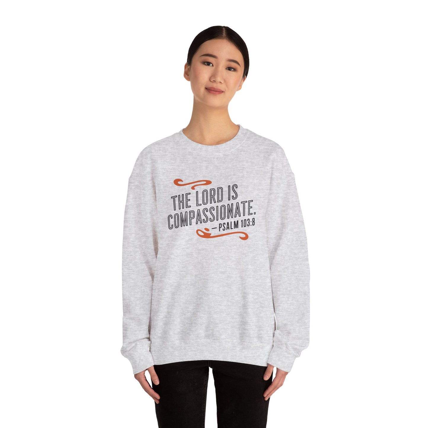 The LORD Is Compassionate Unisex Heavy Blend™ Crewneck Sweatshirt