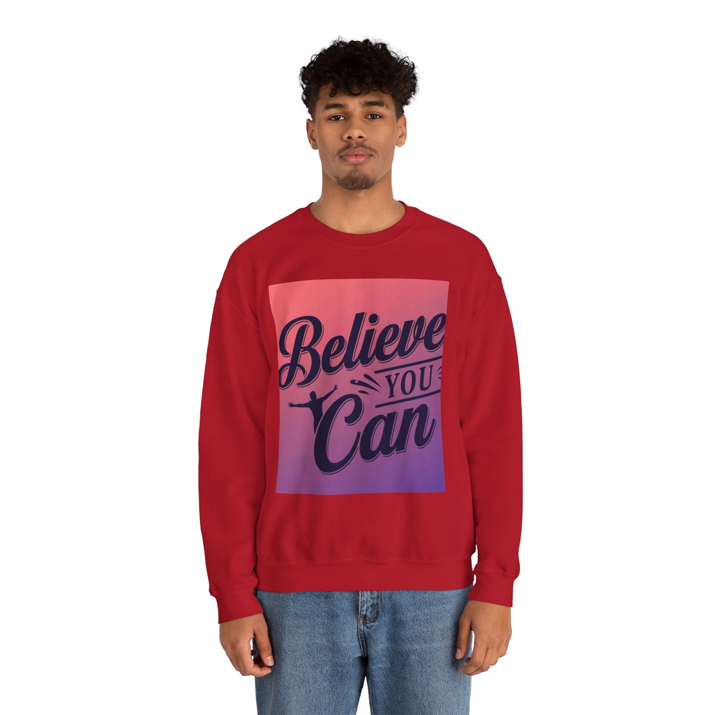 Believe You Can Unisex Heavy Blend™ Crewneck Sweatshirt Gildan 18000